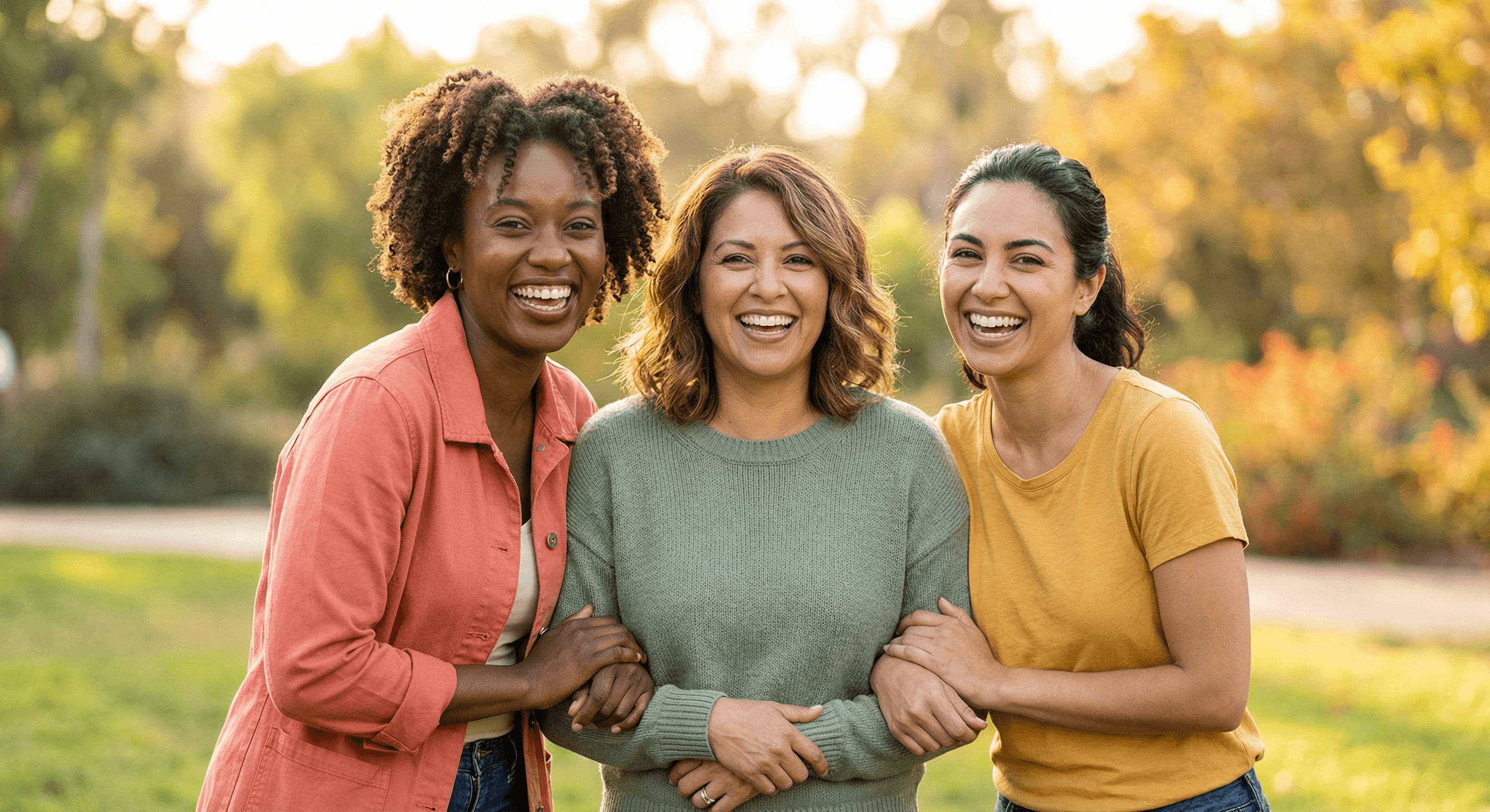 Diverse group of women of different ethnicities looking healthy and vibrant